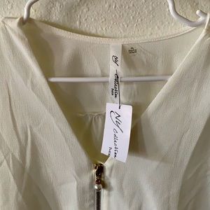 NY collection Petite Large White Blouse